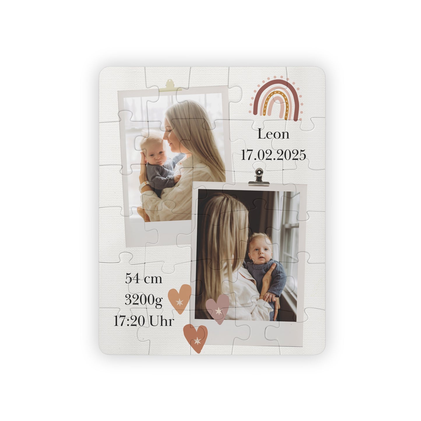 Personalisiertes Kinder Puzzle mit Name & Geburtsdaten / 30 Teile