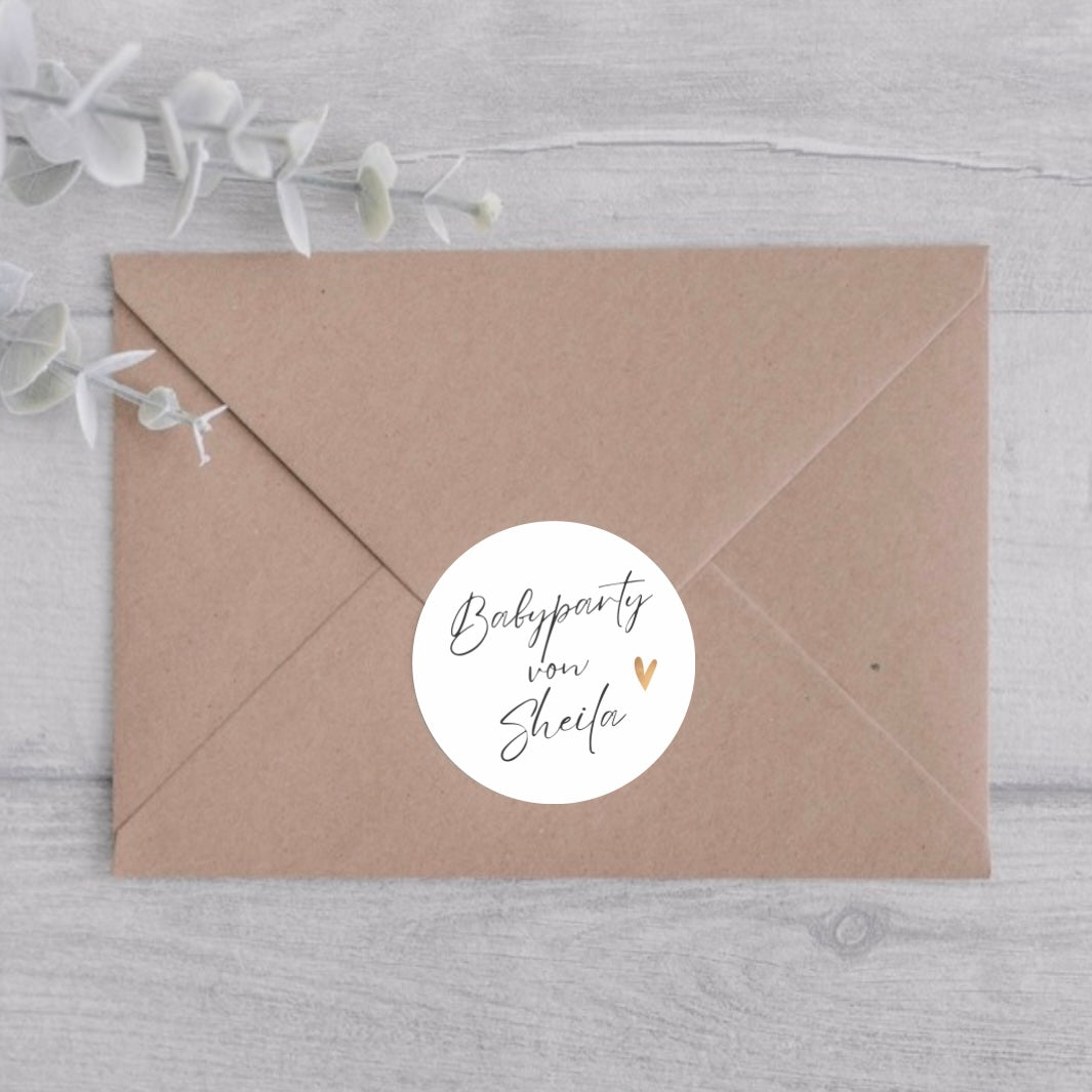 Babyparty Sticker - einzigartigliebe