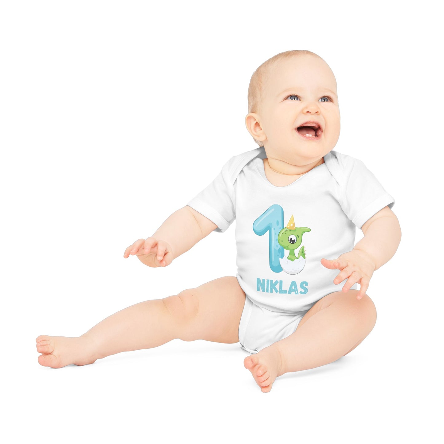 Personalisierter Baby Body Dino 1 / erster Geburtstag Shirt - einzigartigliebe