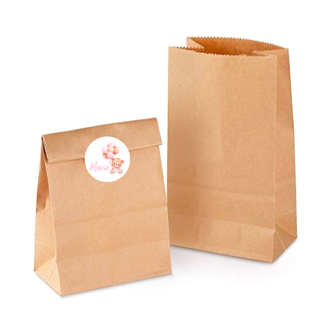 Sticker Teddy mit Luftballons / Rosa Mädchen - einzigartigliebe