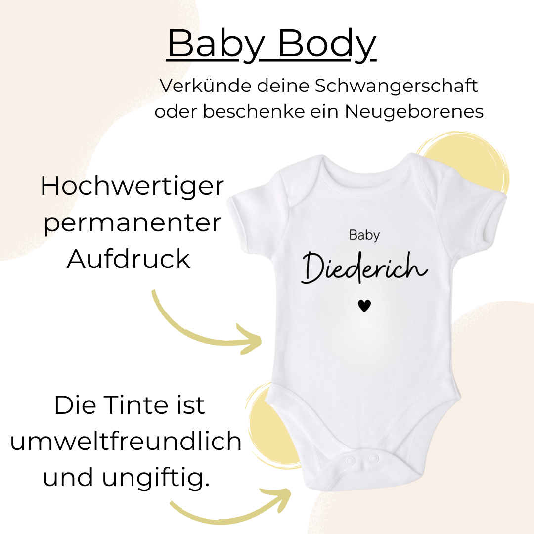 Baby Body Nachname / Schwangerschaft verkünden