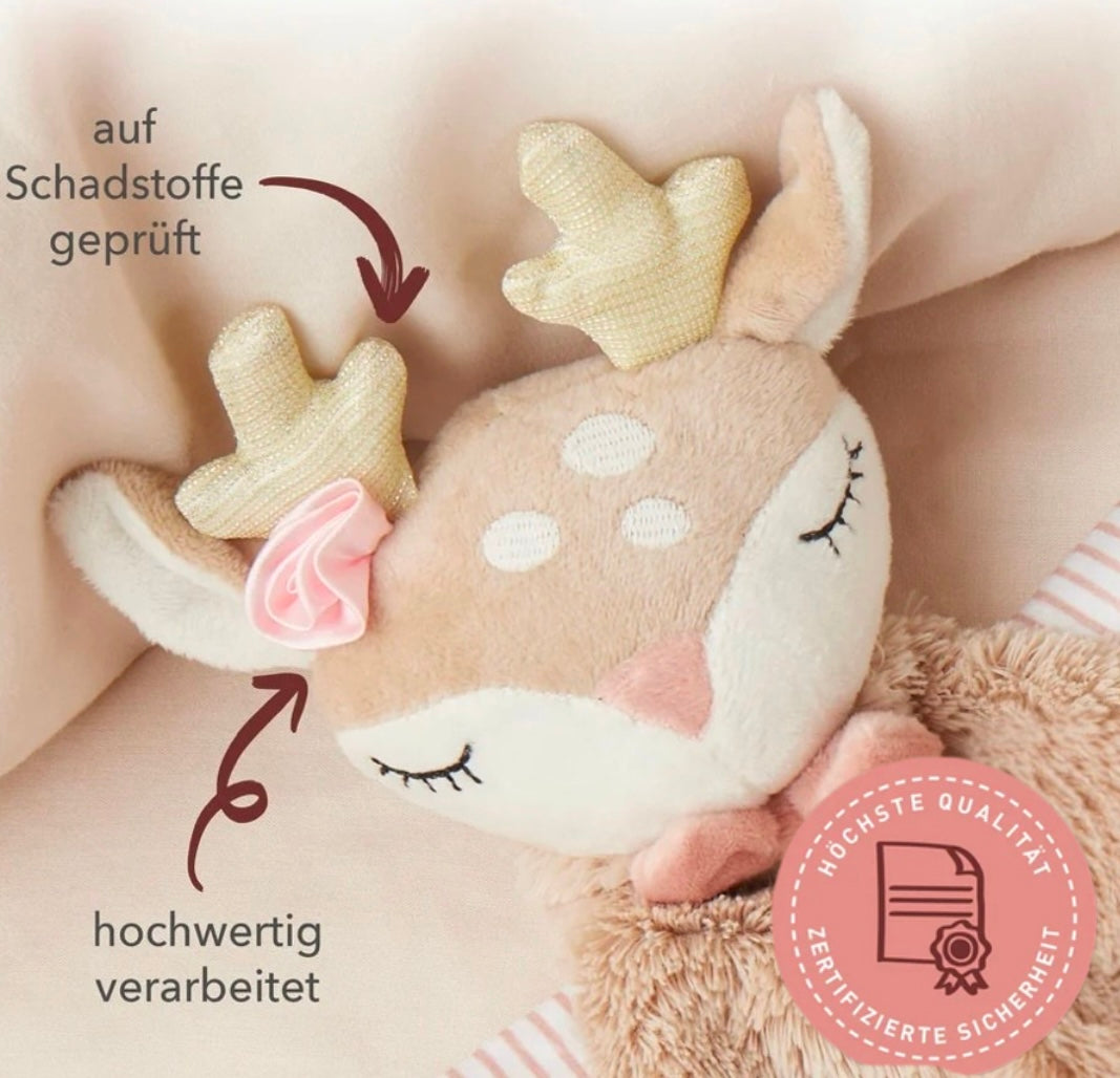 Schmusetuch mit Name / Reh Bieco Bedrucktes Schnuffeltuch Mädchen