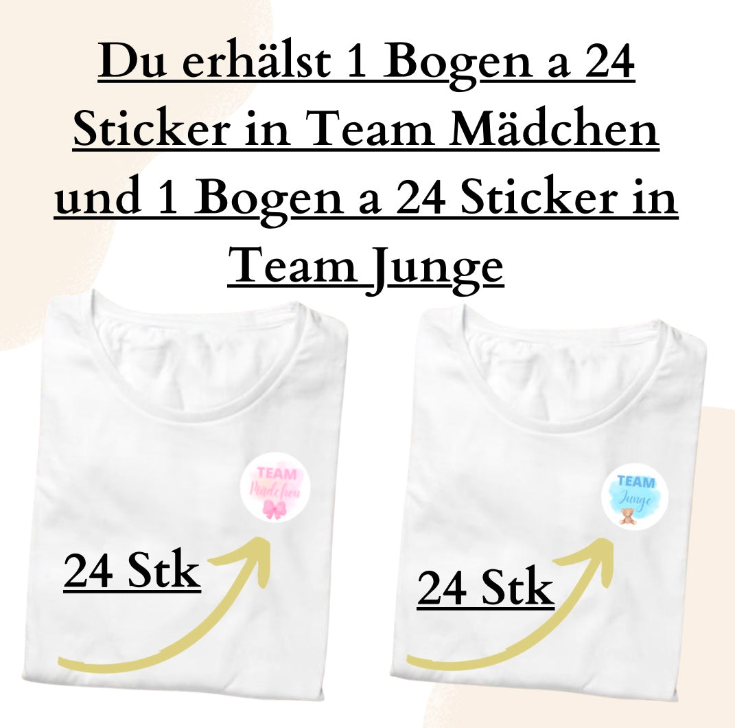 Babyparty Sticker Mädchen oder Junge? - einzigartigliebe