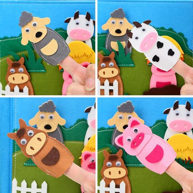 Filzbuch Kinder 1 Jahr Bauernhof / Aktivitätsbuch / Quietbook - einzigartigliebe