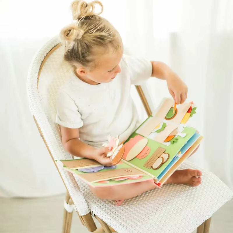 Filzbuch Kinder 1 Jahr Mädchen Haus / Aktivitätsbuch / Quietbook - einzigartigliebe