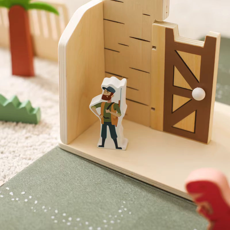 Spielfigur für Kinder Dinosaurierpark aus Holz, Geschenk zum Geburtstag, Taufe oder Weihnachten