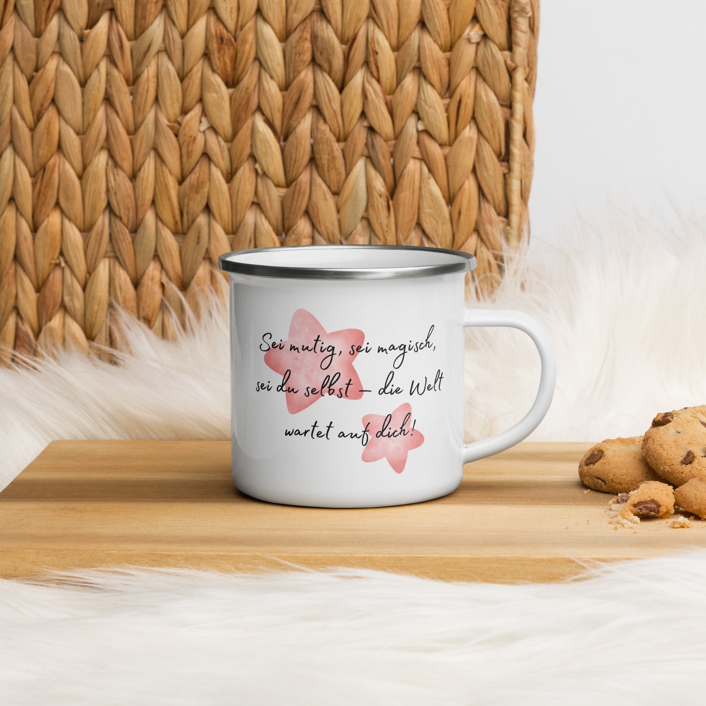 Emailletasse / Kinder Tasse Einhorn / Camping - einzigartigliebe