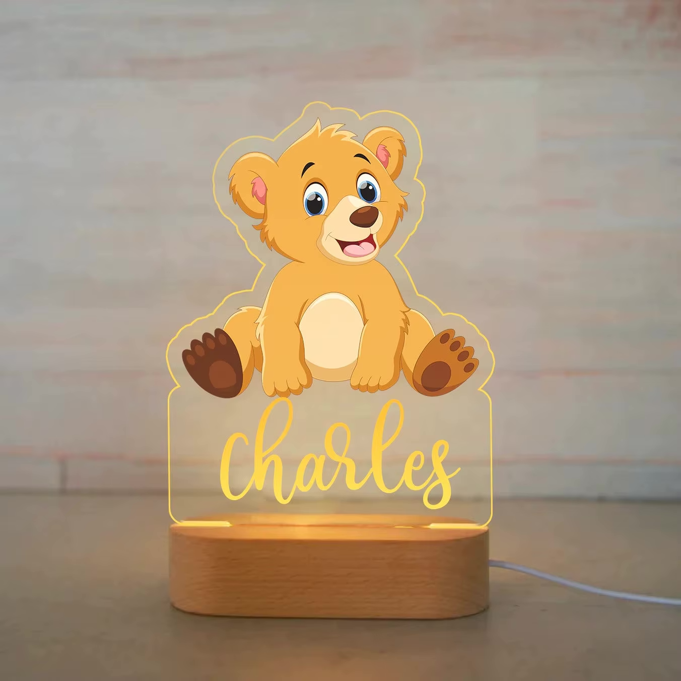 Personalized night light for children with cute animal motifs einzigartigliebe Personalized night light for children with cute animal motifs einzigartigliebe