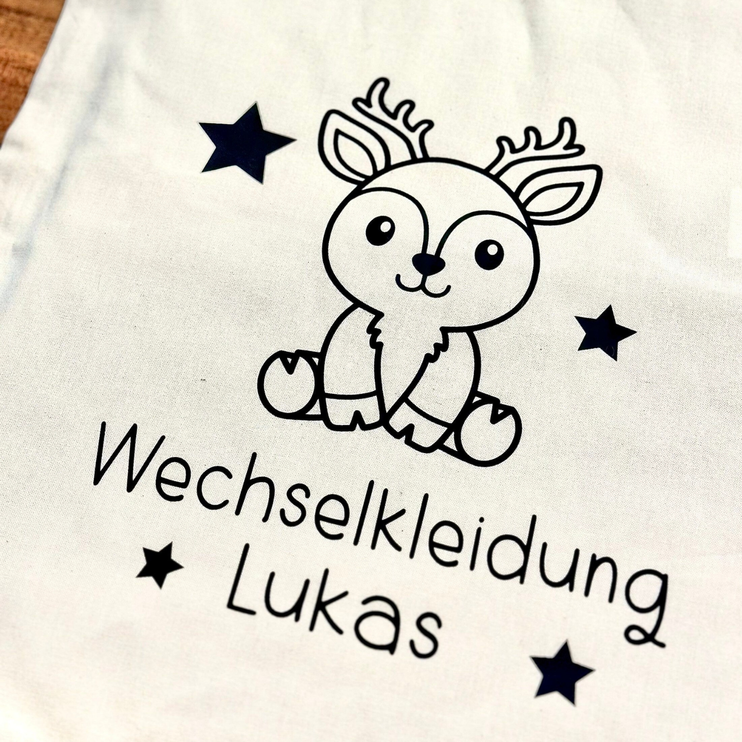 Wechselbeutel Kita / personalisierter Stoffbeutel für Wechselwäsche Kindergarten