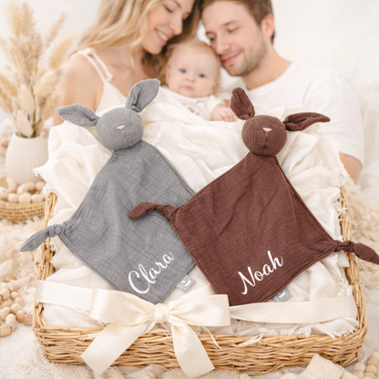 Personalized comforter with name | Soft toy rabbit