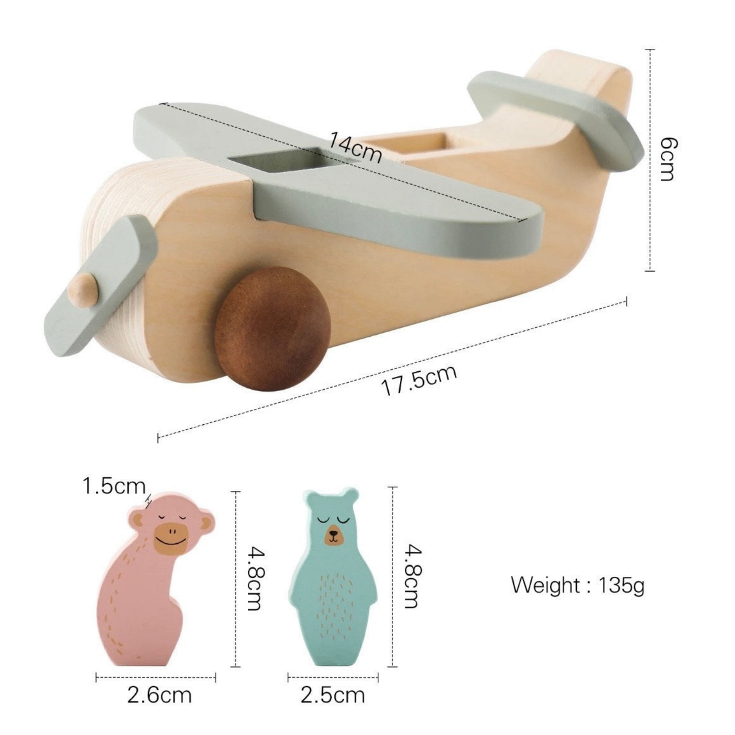 Flugzeug aus Holz mit Gravur - einzigartigliebe