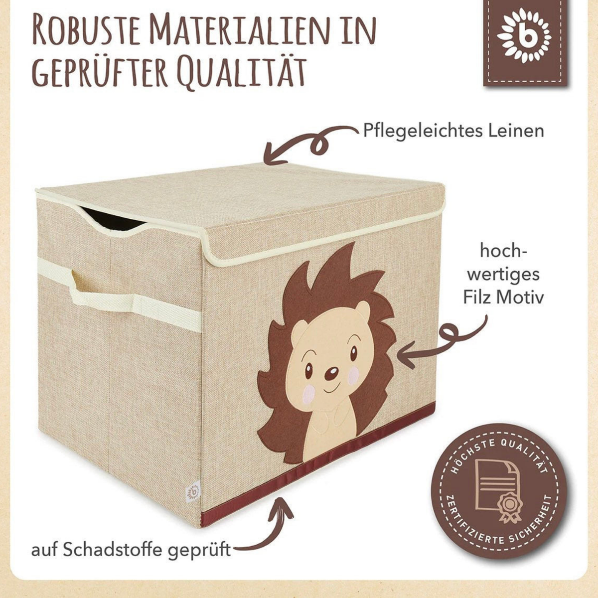 Detailaufnahme des Produkts und seiner sorgfältigen Verarbeitung