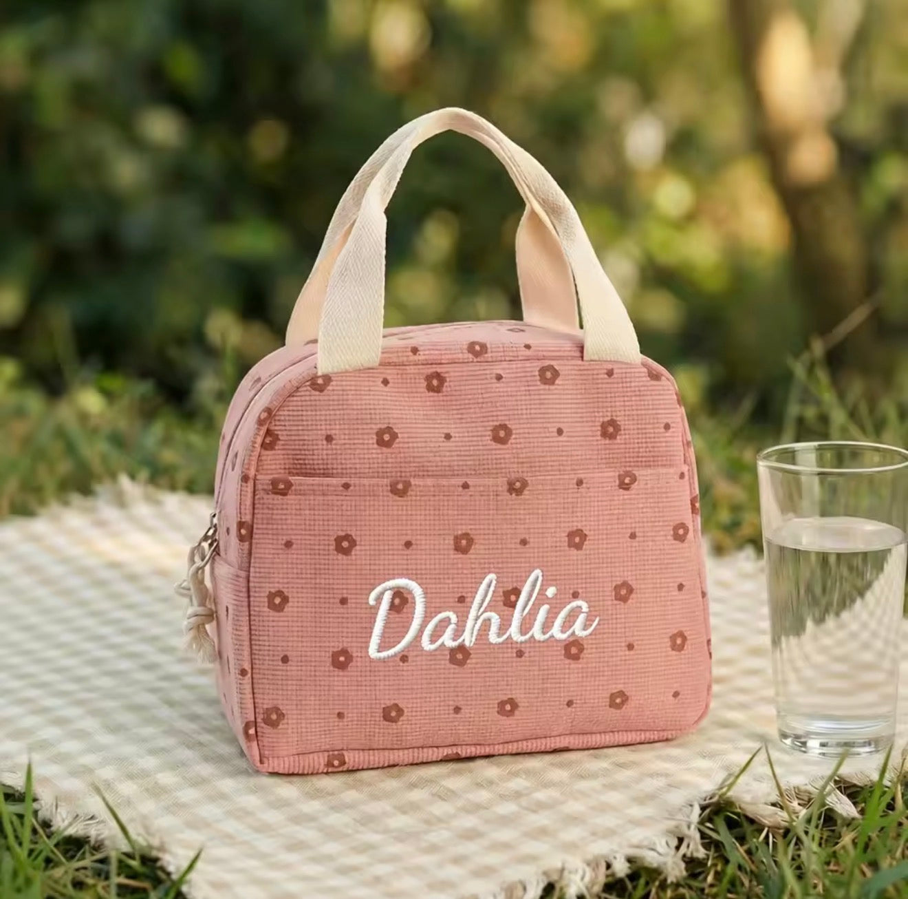 Personalisierte Kühltasche mit Namen – Bestickte Lunchbag für Kindergarten, Schule & Ausflüge
