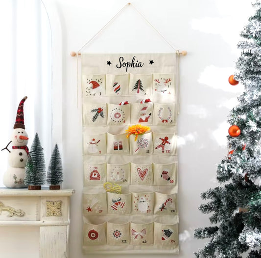 Personalisierter Adventskalender aus Stoff mit Name zum selbst befüllen (Kopie)