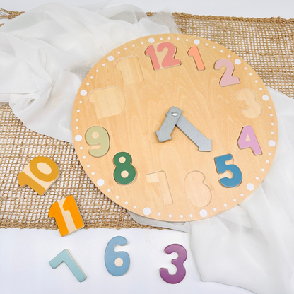 Personalisierte Holzuhr / Steckpuzzle - einzigartigliebe