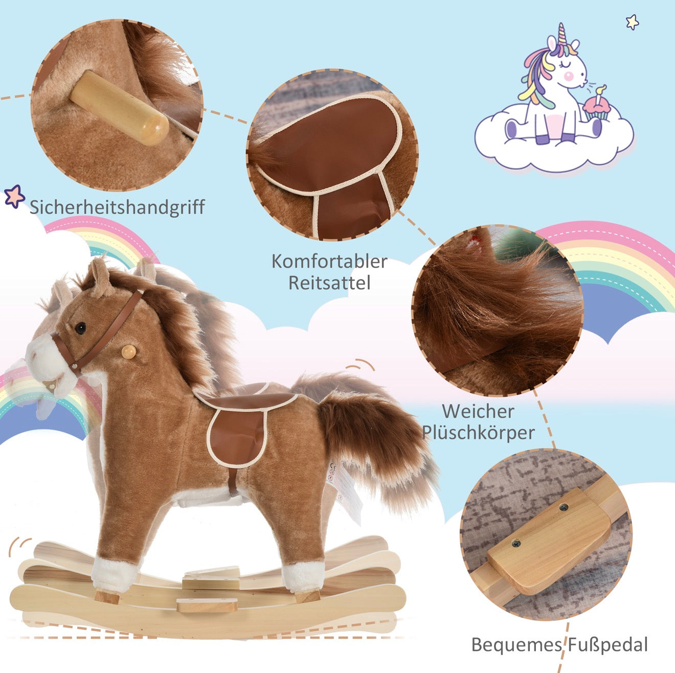 Schaukelpferd / Geschenk zum ersten Geburtstag