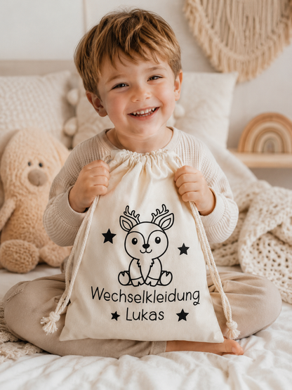 Changing bag for daycare / personalized fabric bag for changing clothes for kindergarten