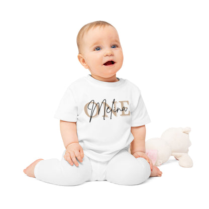 Personalisierte 1. Geburtstag Baby T-Shirt mit Name
