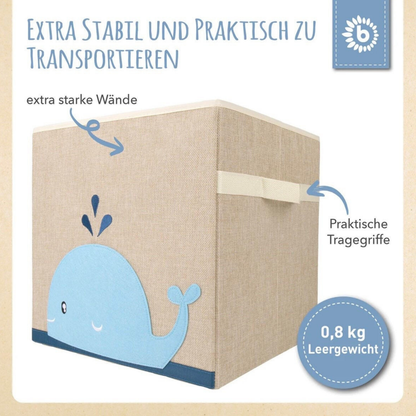 Personalisierte Aufbewahrungsbox Wal / passend Ikea Kallax | Korb für Spielsachen - einzigartigliebe