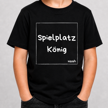 Spielplatzkönig Kinder T-Shirt – Cooles Statement Shirt für Jungen & Mädchen