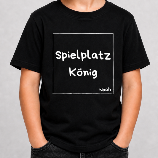 Spielplatzkönig Kinder T-Shirt – Cooles Statement Shirt für Jungen & Mädchen