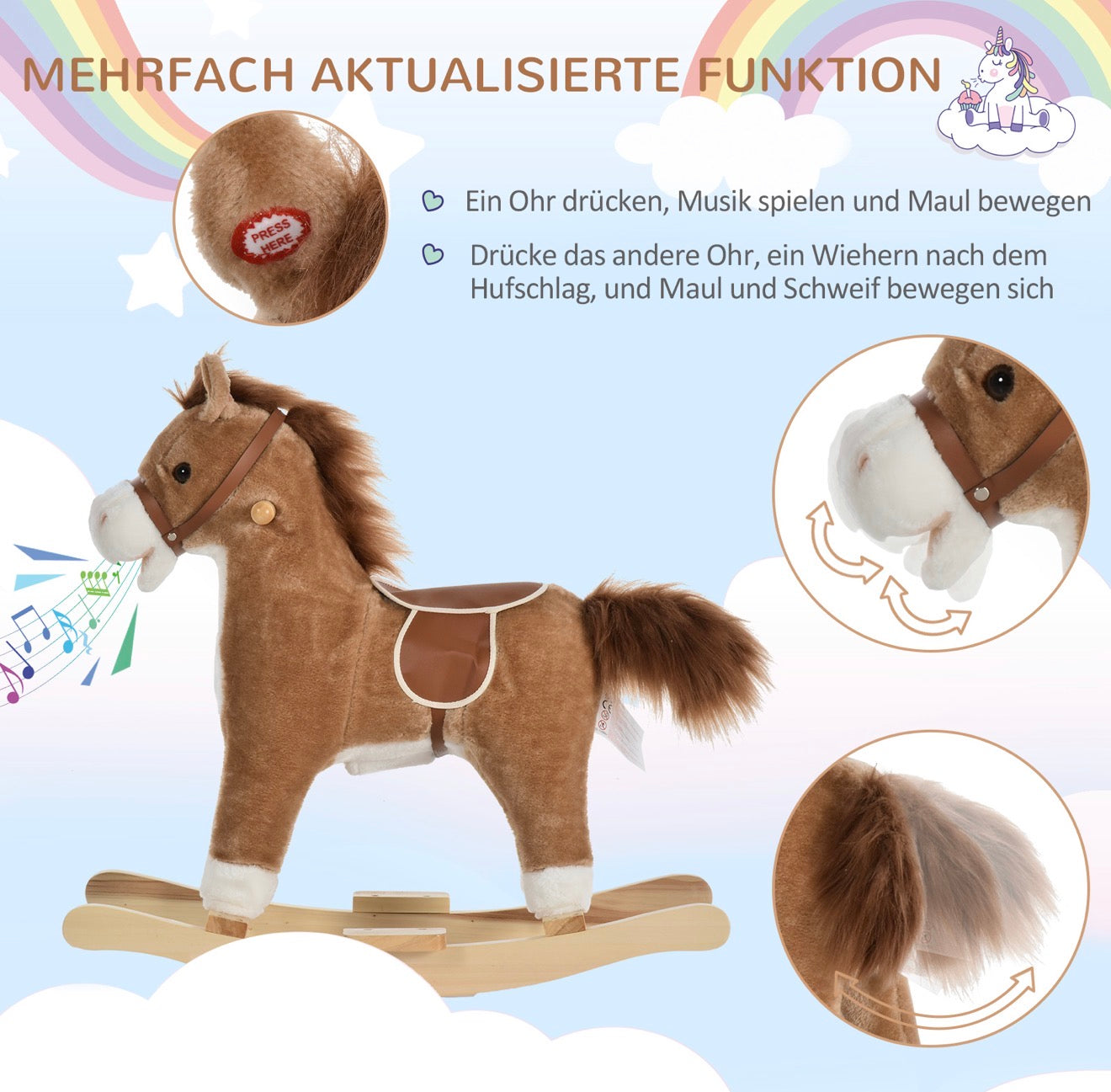 Schaukelpferd / Geschenk zum ersten Geburtstag