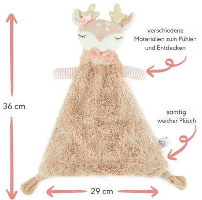 Cuddly blanket with name / deer Bieco printed cuddle cloth girl