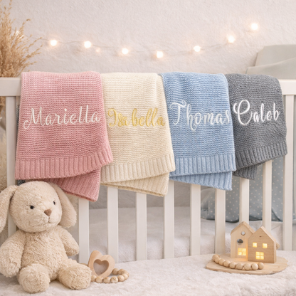 Personalized baby blanket / embroidered name