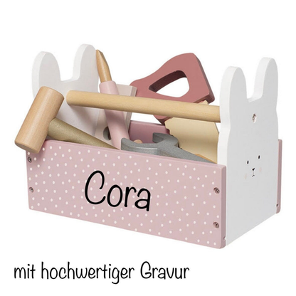 Personalisierter Werkzeugkasten / Holzspielzeug Mädchen / 1. Geburtstag - einzigartigliebe