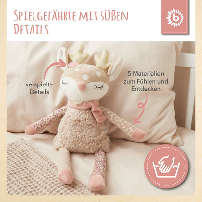 Personalisiertes Kuscheltier Reh mit Name und Geburtsdaten