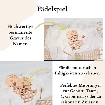 Fädelspiel Kinder / Montessori Spielzeug - einzigartigliebe