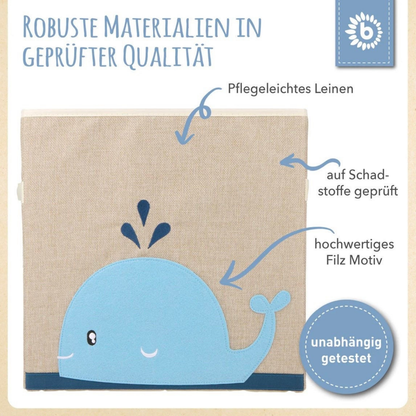 Personalisierte Aufbewahrungsbox Wal / passend Ikea Kallax | Korb für Spielsachen - einzigartigliebe