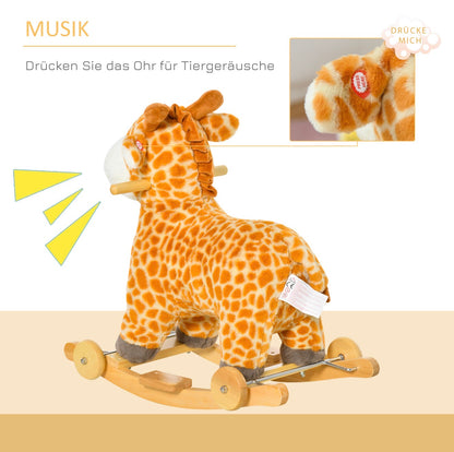 Schaukeltier Giraffe / Geschenk zum dritten Geburtstag / Schaukelgiraffe für Kinder