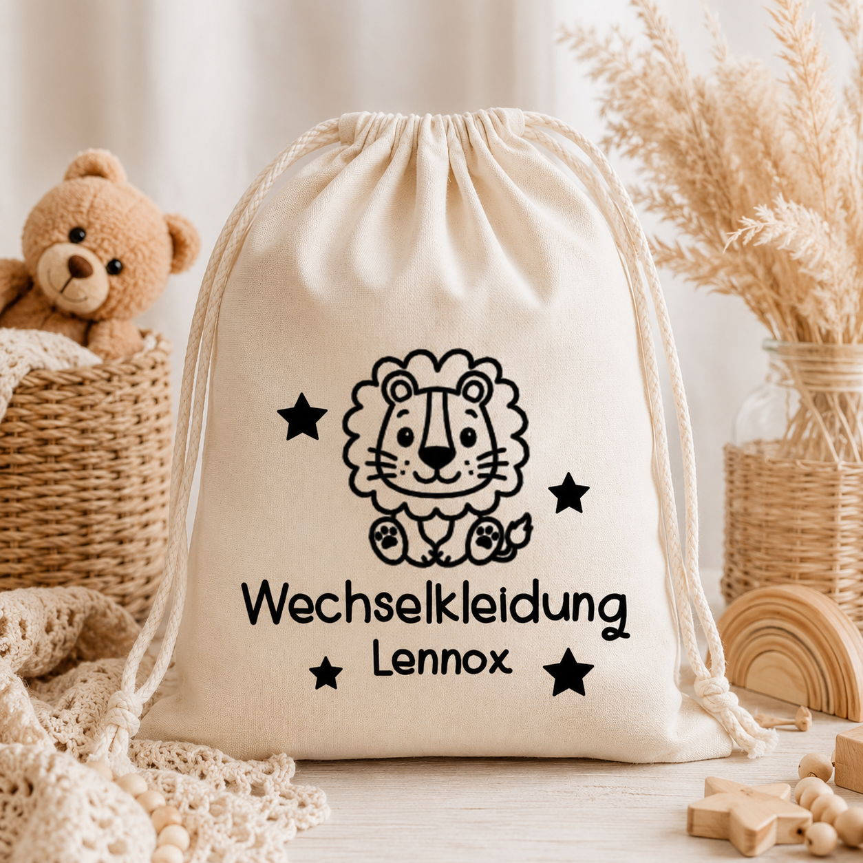 Changing bag for daycare / personalized fabric bag for changing clothes for kindergarten