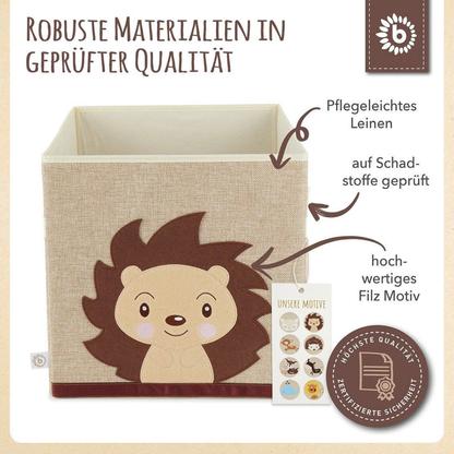 Personalisierte Aufbewahrungsbox Igel / passend Ikea Kallax | Korb für Spielsachen - einzigartigliebe