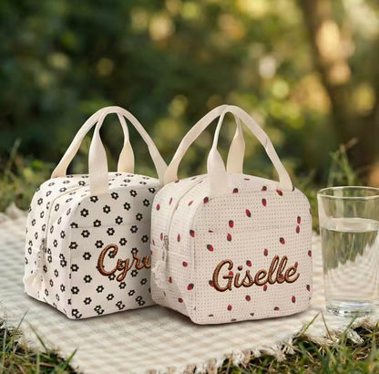Personalisierte Kühltasche mit Namen – Bestickte Lunchbag für Kindergarten, Schule & Ausflüge