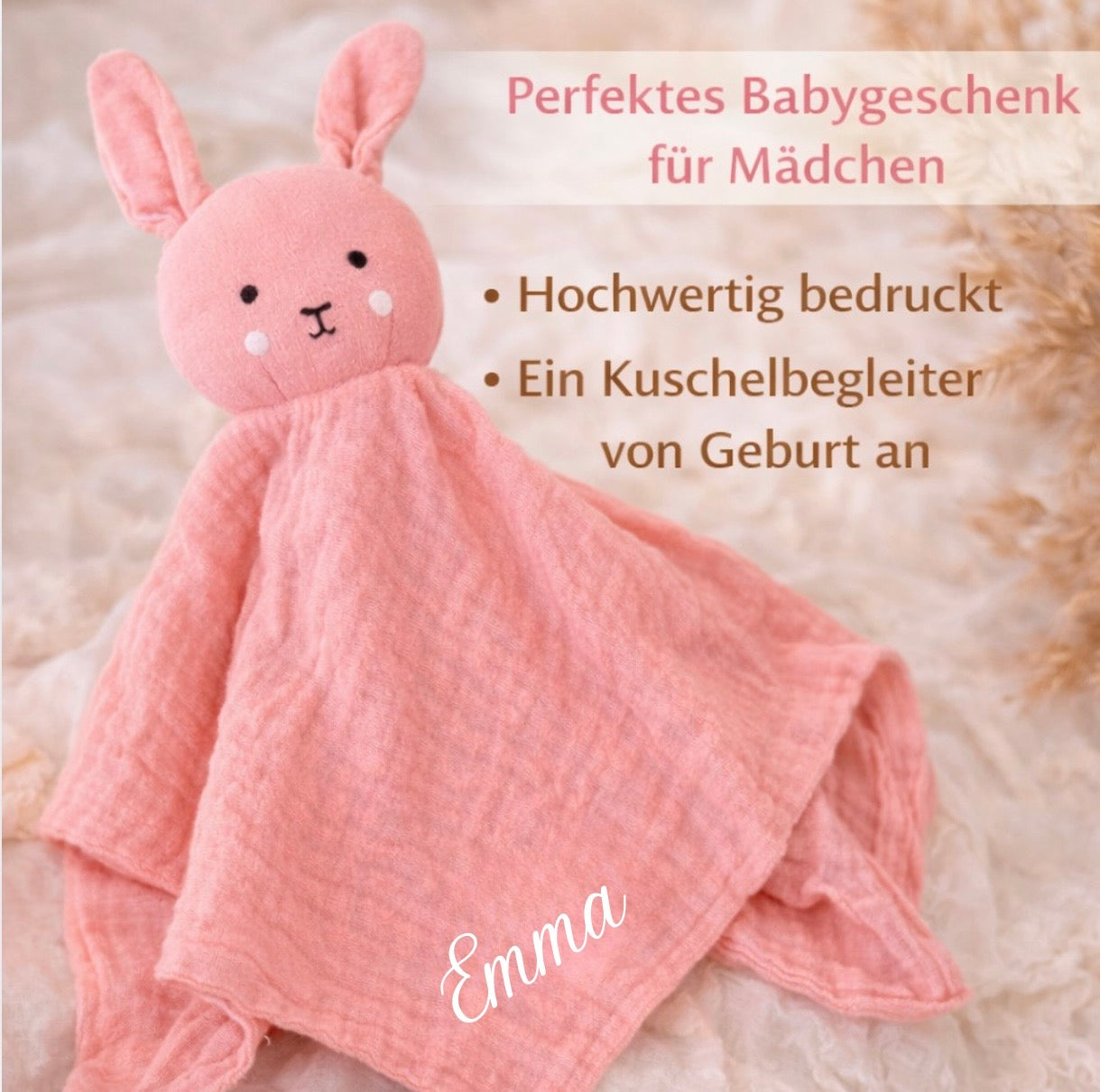 Personalized comforter with name | Pink