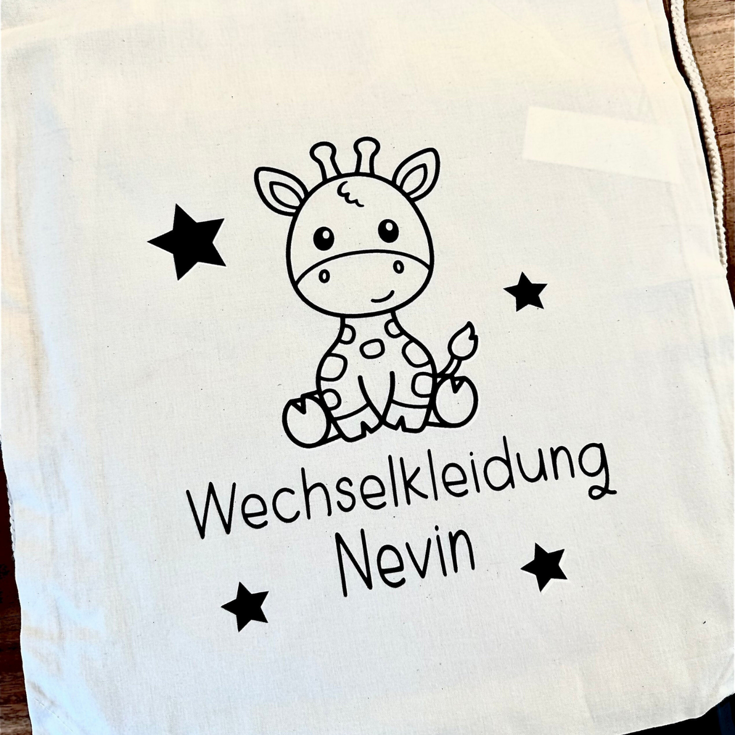 Changing bag for daycare / personalized fabric bag for changing clothes for kindergarten