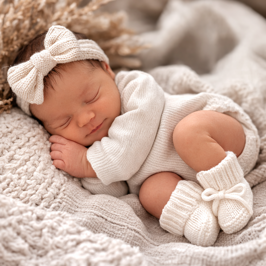 Babyschuhe gestrickt – Weiche Erstlingsschuhe 0–3 Monate | Geschenk zur Geburt