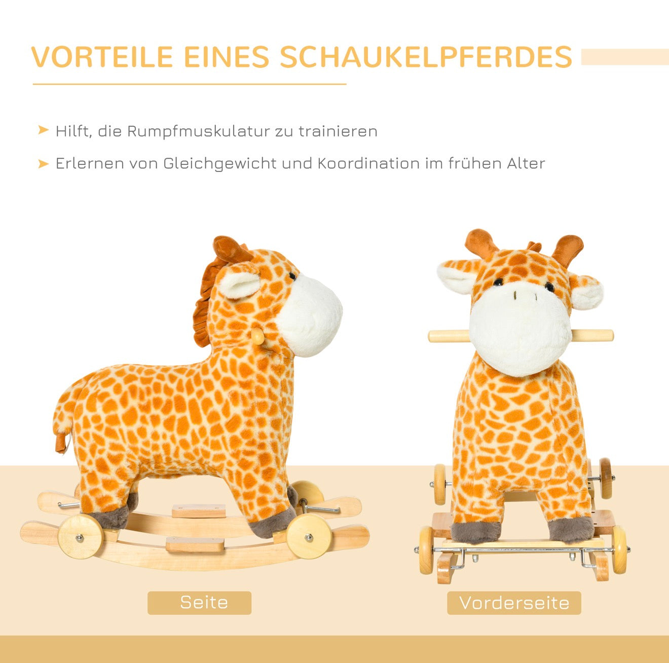 Schaukeltier Giraffe / Geschenk zum dritten Geburtstag / Schaukelgiraffe für Kinder