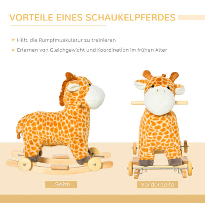 Schaukeltier Giraffe / Geschenk zum dritten Geburtstag / Schaukelgiraffe für Kinder