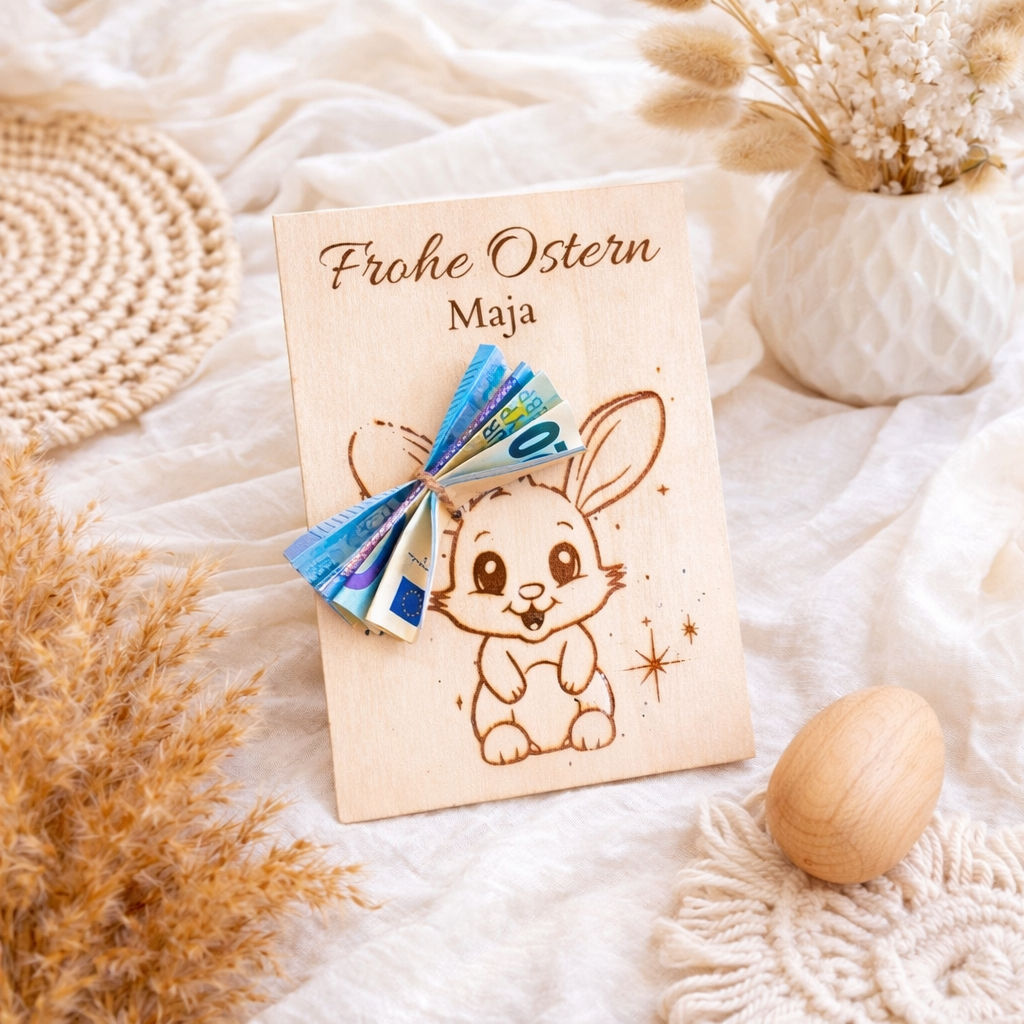 Happy Easter cash gift / wooden gift card