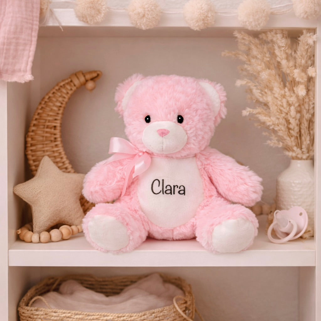 Personalized Teddy Bear / Pink, Blue or White