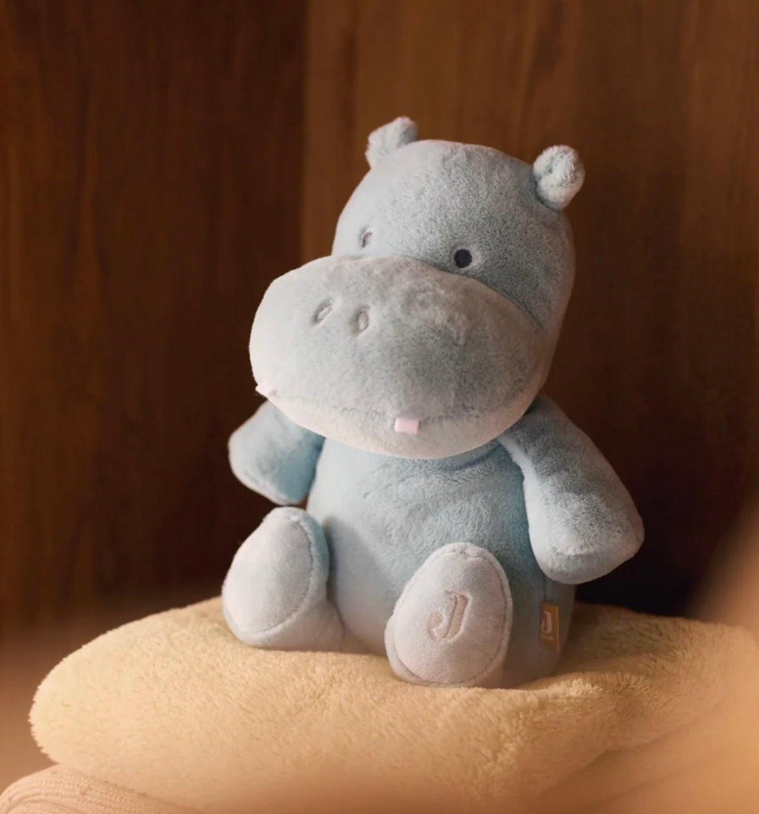 Kuscheltier Nilpferd mit Namen personalisiert | Geschenk zur Geburt