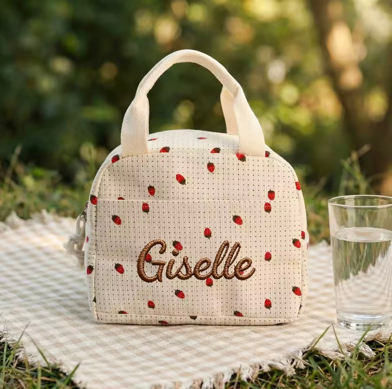 Personalisierte Kühltasche mit Namen – Bestickte Lunchbag für Kindergarten, Schule & Ausflüge