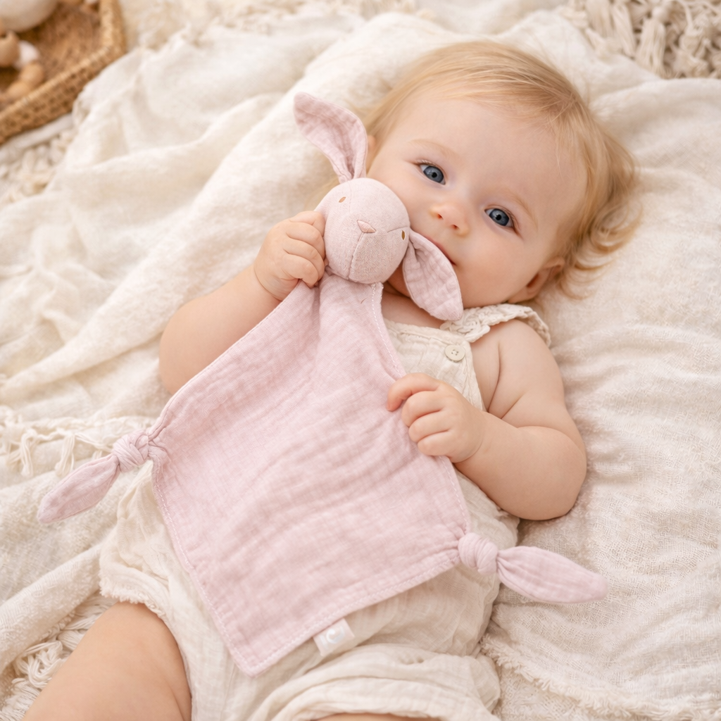 Personalized comforter with name | Soft toy rabbit