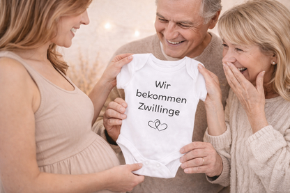 Schwangerschaft verkünden Wir bekommen Zwillinge | Baby Body Zwillinge