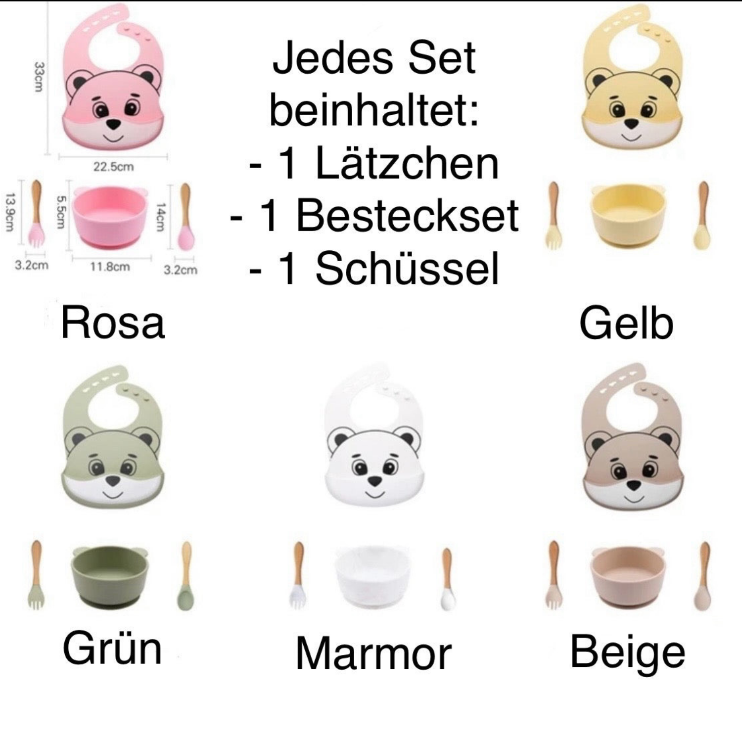 Personalisiertes Babygeschenk Besteckset mit Gravur - einzigartigliebe