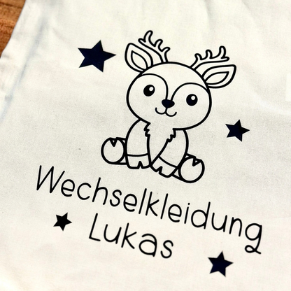 Changing bag for daycare / personalized fabric bag for changing clothes for kindergarten
