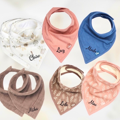 Baby Halstuch personalisiert mit Name / Geschenk zur Geburt